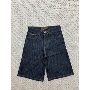 Vtg 90s Brooklyn XPress Denim Jean Shorts Solid Blue Youth Boys Sz‎ 12